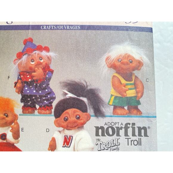 Vtg Norfin Troll Doll Clothes Butterick Pattern #6439 Bride Groom 6 Outfits - Picture 12 of 13